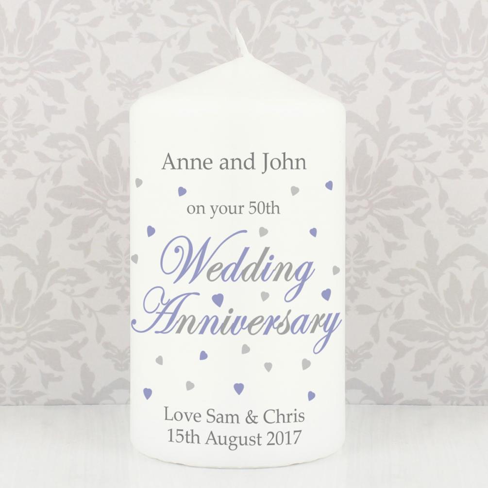 Personalised Anniversary Pillar Candle Extra Image 2